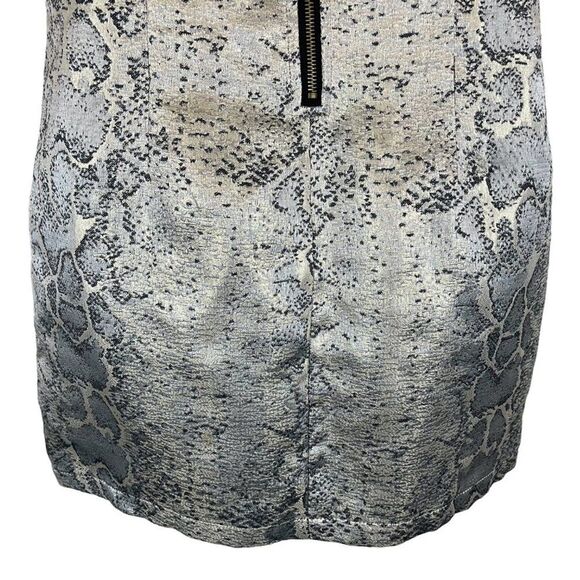 Sancturary Clothing Womens Snakeskin Reptile Metallic Mini Cocktail Dress sz M - Picture 14 of 16